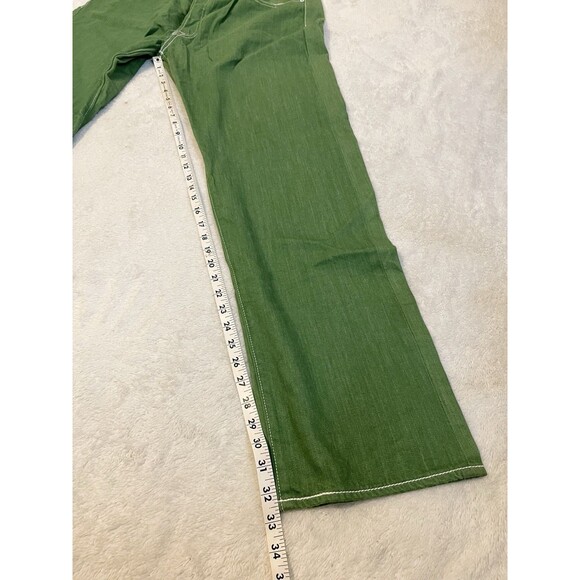 Levis Mens 501 Original Shrink to Fit Jean Green 38x34 White Stitch Button Fly - Picture 6 of 16